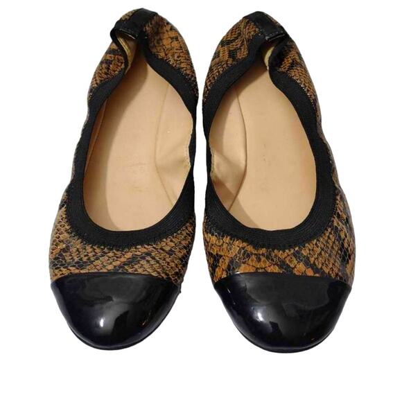 Cole Haan Womens Deltona Ballet Flats Shoes Python Snake Leather Slip Ons 8 B - Picture 7 of 7